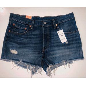 LEVI’S 501 DENIM SILVERLAKE FRAYED JEAN SHORTS